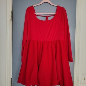 Red Long Sleeve Dress